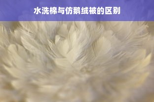 水洗棉与仿鹅绒被的区别