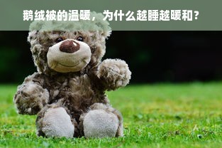 鹅绒被的温暖，为什么越睡越暖和？