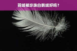 羽绒被珍珠白鹅绒好吗？