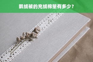 鹅绒被的充绒棉量有多少？