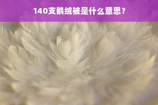 140支鹅绒被是什么意思？