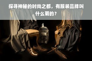 探寻神秘的时尚之都，有服装品牌叫什么菊的？