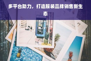 多平台助力，打造服装品牌销售新生态