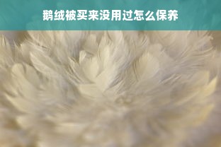 鹅绒被买来没用过怎么保养