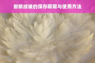 新鹅绒被的保存期限与使用方法