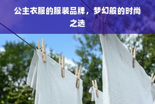 公主衣服的服装品牌，梦幻般的时尚之选