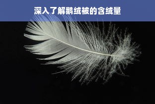 深入了解鹅绒被的含绒量