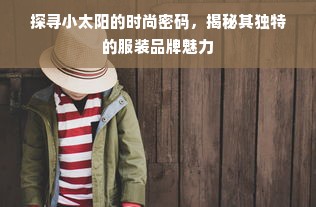 探寻小太阳的时尚密码，揭秘其独特的服装品牌魅力