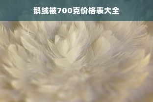 鹅绒被700克价格表大全