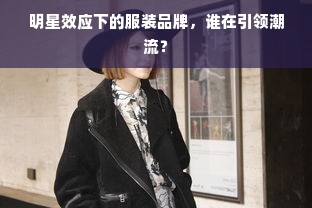 明星效应下的服装品牌，谁在引领潮流？