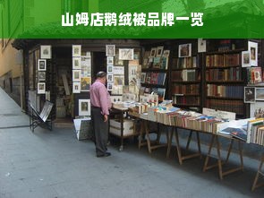 山姆店鹅绒被品牌一览