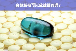 白鹅绒被可以放蟑螂丸吗？