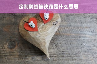 定制鹅绒被诀窍是什么意思