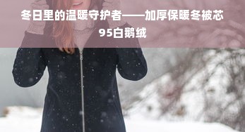 冬日里的温暖守护者——加厚保暖冬被芯95白鹅绒