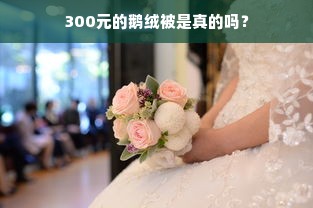 300元的鹅绒被是真的吗？