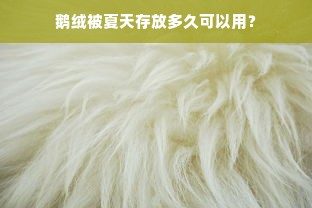 鹅绒被夏天存放多久可以用？