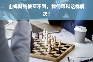 山姆鹅绒被买不到，我们可以这样解决！