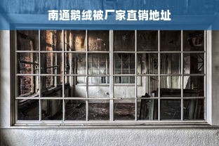 南通鹅绒被厂家直销地址