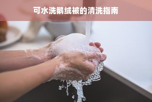 可水洗鹅绒被的清洗指南