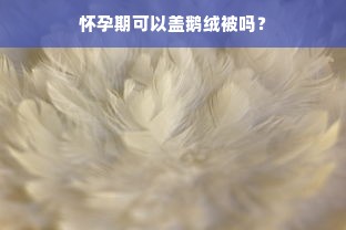 怀孕期可以盖鹅绒被吗？