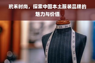 玳禾时尚，探索中国本土服装品牌的魅力与价值