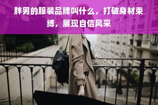 胖男的服装品牌叫什么，打破身材束缚，展现自信风采