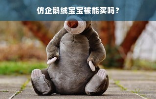 仿企鹅绒宝宝被能买吗？