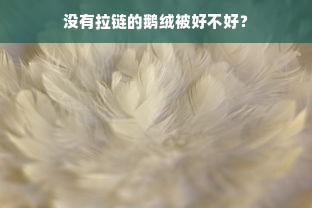 没有拉链的鹅绒被好不好？