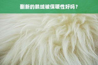 翻新的鹅绒被保暖性好吗？