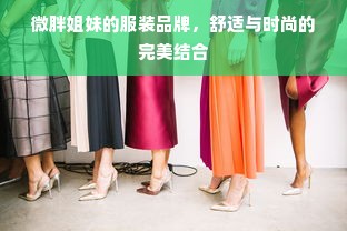 微胖姐妹的服装品牌，舒适与时尚的完美结合