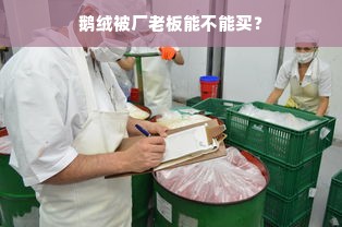 鹅绒被厂老板能不能买？