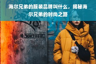 海尔兄弟的服装品牌叫什么，揭秘海尔兄弟的时尚之路