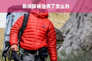 鹅绒服被油烫了怎么办