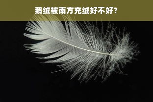 鹅绒被南方充绒好不好？