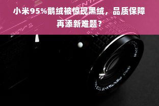 小米95%鹅绒被惊现黑绒，品质保障再添新难题？