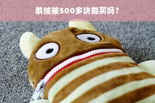 鹅绒被500多块能买吗？