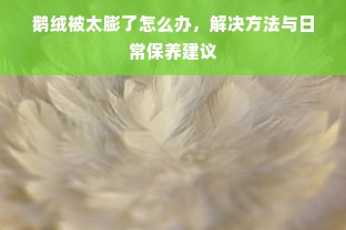 鹅绒被太膨了怎么办，解决方法与日常保养建议