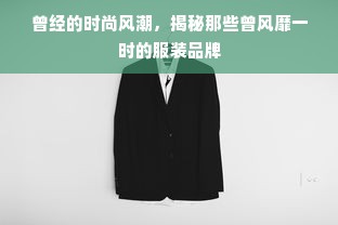 曾经的时尚风潮，揭秘那些曾风靡一时的服装品牌