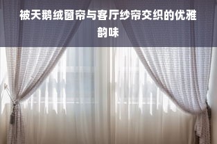 被天鹅绒窗帘与客厅纱帘交织的优雅韵味