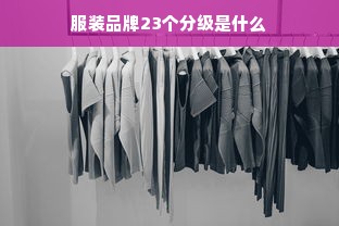 服装品牌23个分级是什么