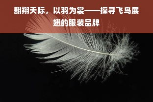 翱翔天际，以羽为裳——探寻飞鸟展翅的服装品牌