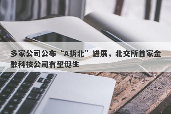 多家公司公布“A拆北”进展，北交所首家金融科技公司有望诞生